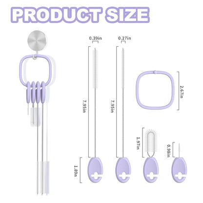 Yotime straw cleaning brushes arranged in vertical locking base