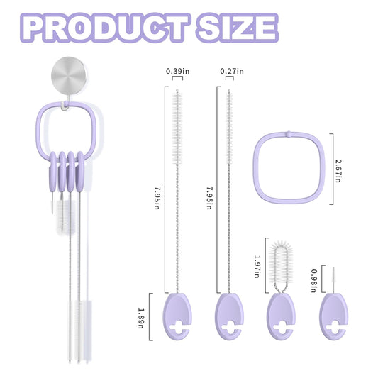 Yotime straw cleaning brushes arranged in vertical locking base