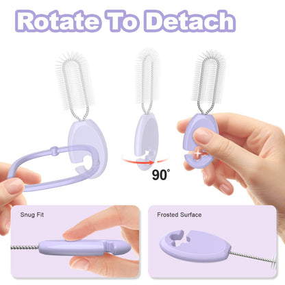 Yotime cleaning brush set shown with various straw sizes