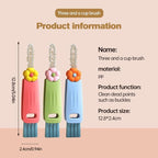 Close up of Fuiyuqa multifunctional bottle cleaning brush bristles