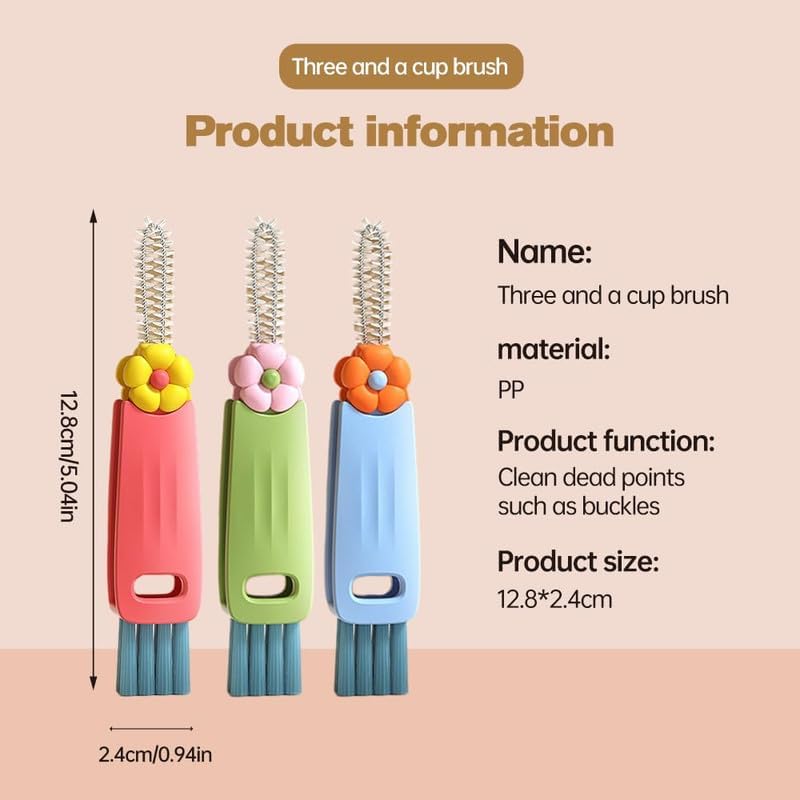 Close up of Fuiyuqa multifunctional bottle cleaning brush bristles