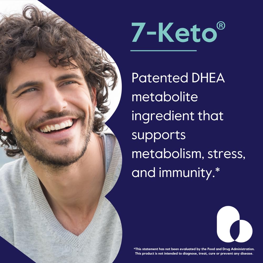 Bestvite 7 Keto DHEA supplement bottle side label showing product highlights and dietary certifications