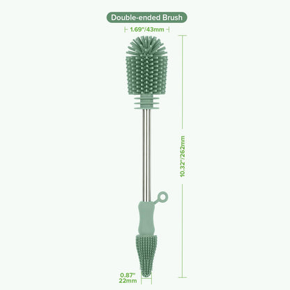 Silicone cleaning brush for milk storage bags and bottles
