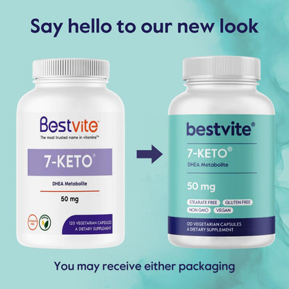 Bestvite 7 Keto DHEA premium packaging displaying third party purity testing verification