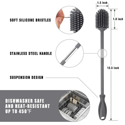Ergonomic non-slip handle of the Ddluck cleaning brush