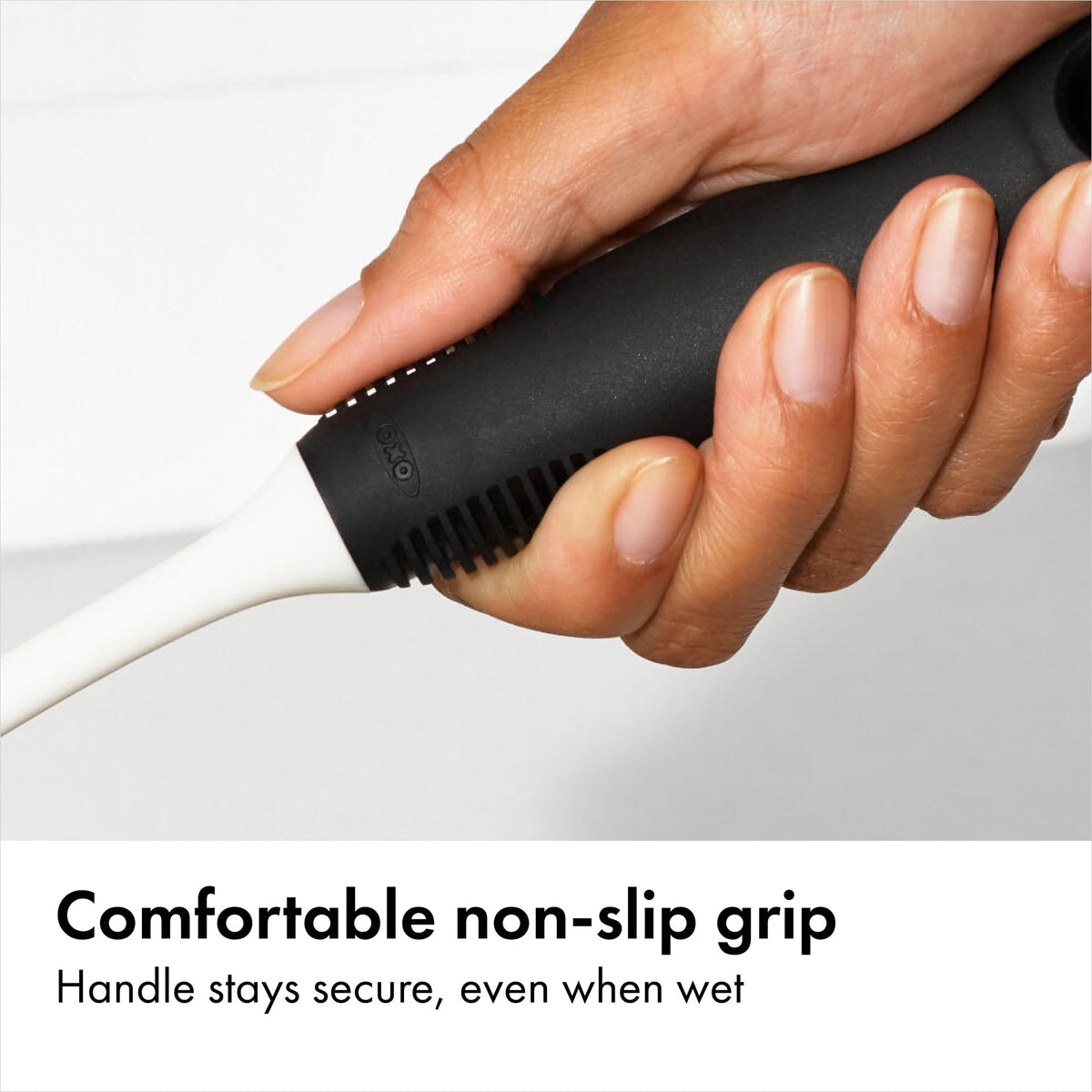 OXO cleaning brush flexible neck demonstration