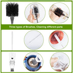 FunCee straw cleaning brush demonstrating narrow opening reach