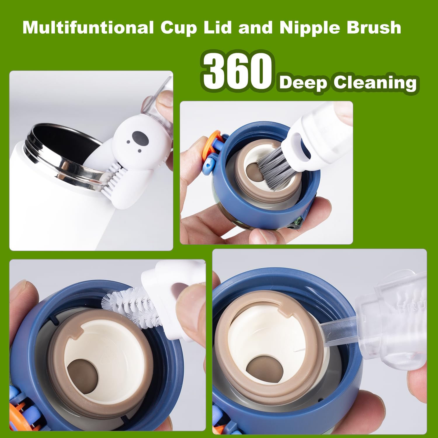 FunCee rabbit-shaped brush for cleaning bottle lids and crevices