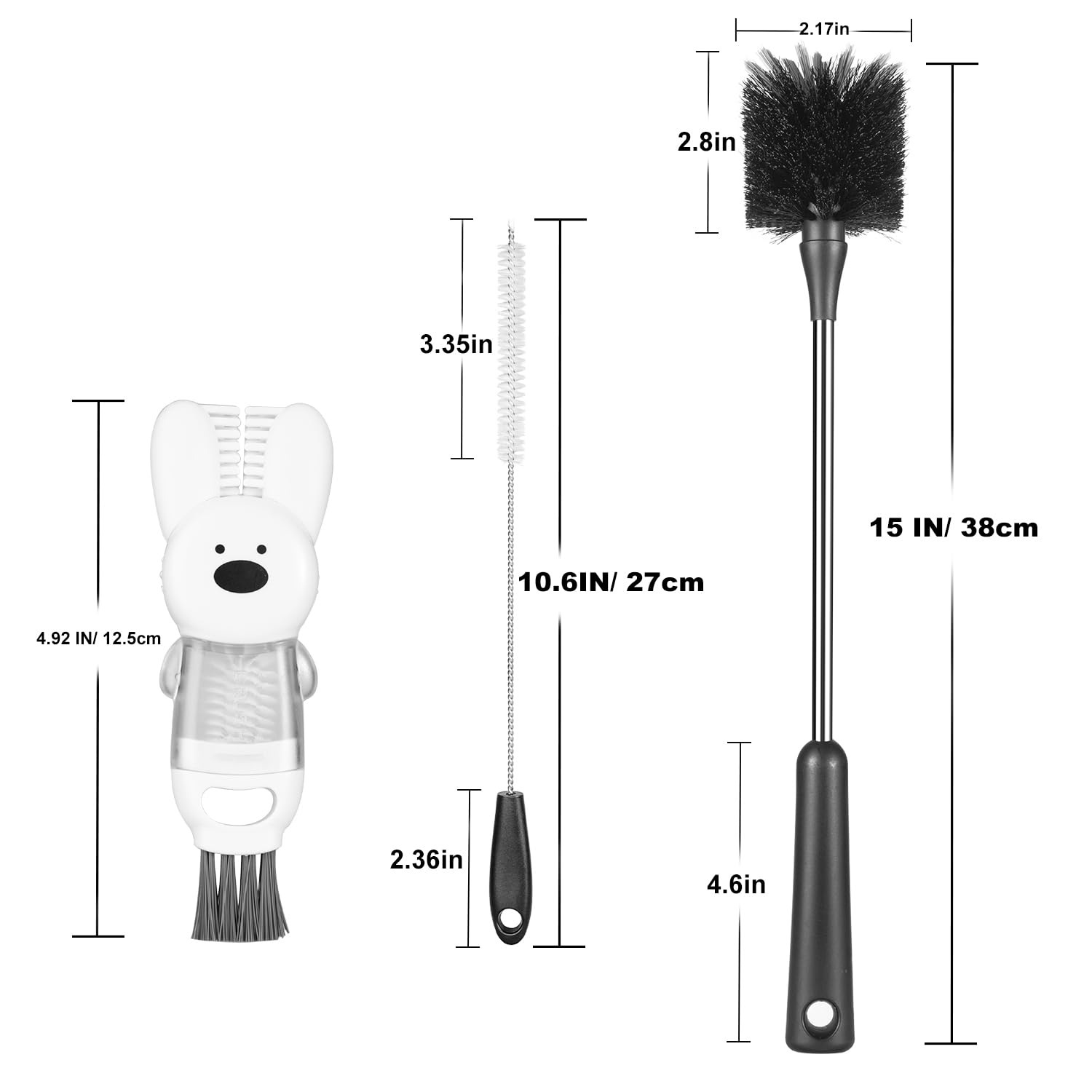 Close up of FunCee brush set hanging loop storage feature