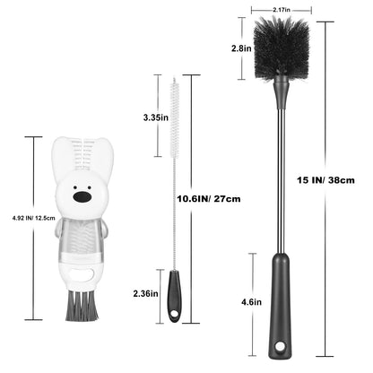 Close up of FunCee brush set hanging loop storage feature