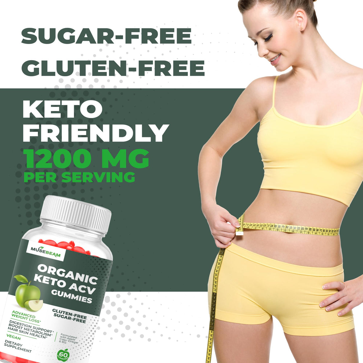 Musebeam organic keto acv gummies key ingredient highlights