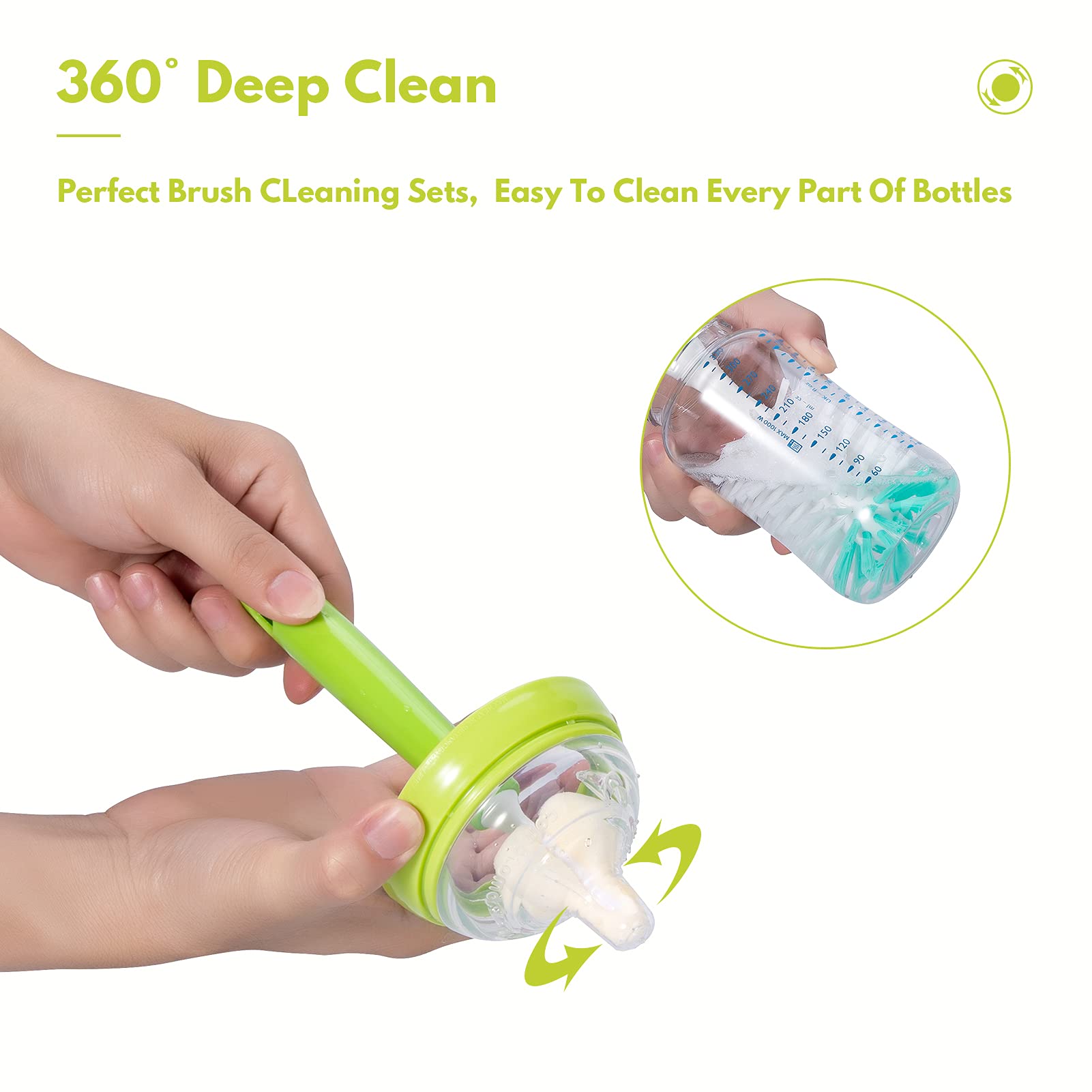 Carebabymore bottle brush set with suction cup base