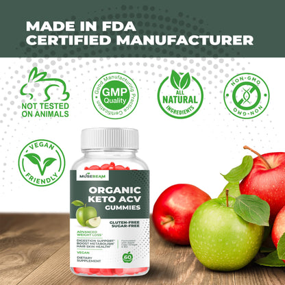 Authentic USA imported MuseBeam keto dietary supplement showing premium manufacturing seals