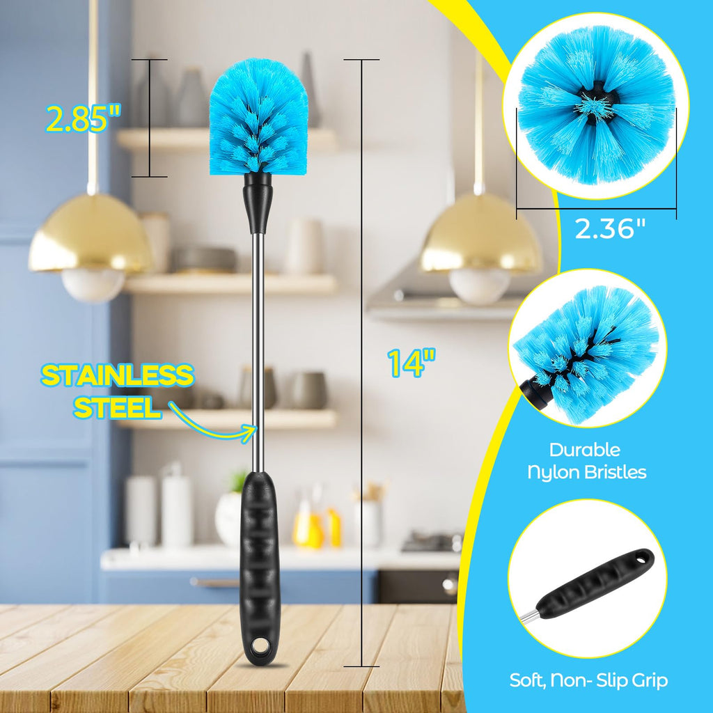 Three straw brushes included in the AnDock cleaning set