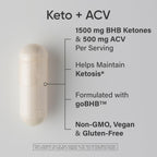 Sports Research Keto Plus 120 Veggie Capsules nutritional facts label
