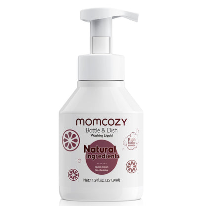 Safe cleaning solution for baby bottles by Momcozy