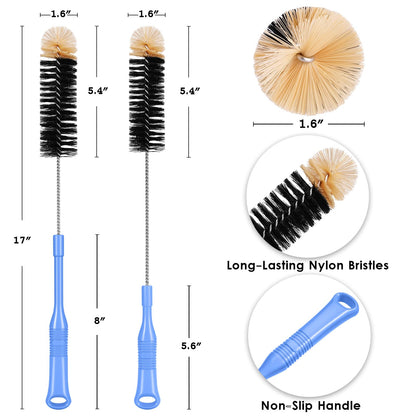 Durable nylon bristles of Mosolan bottle cleaning brush