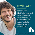 Bestvite Vitamin K2 120 vegetarian capsules supplement label detail