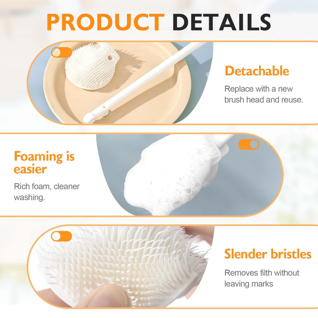 Ergonomic handle detail of AprYew 360 degree bottle cleaner