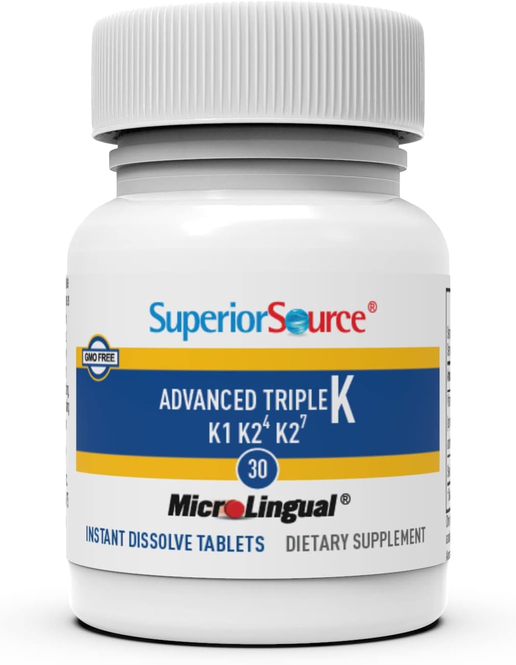 Superior Source Triple K bone and cardiovascular health supplement packaging close up