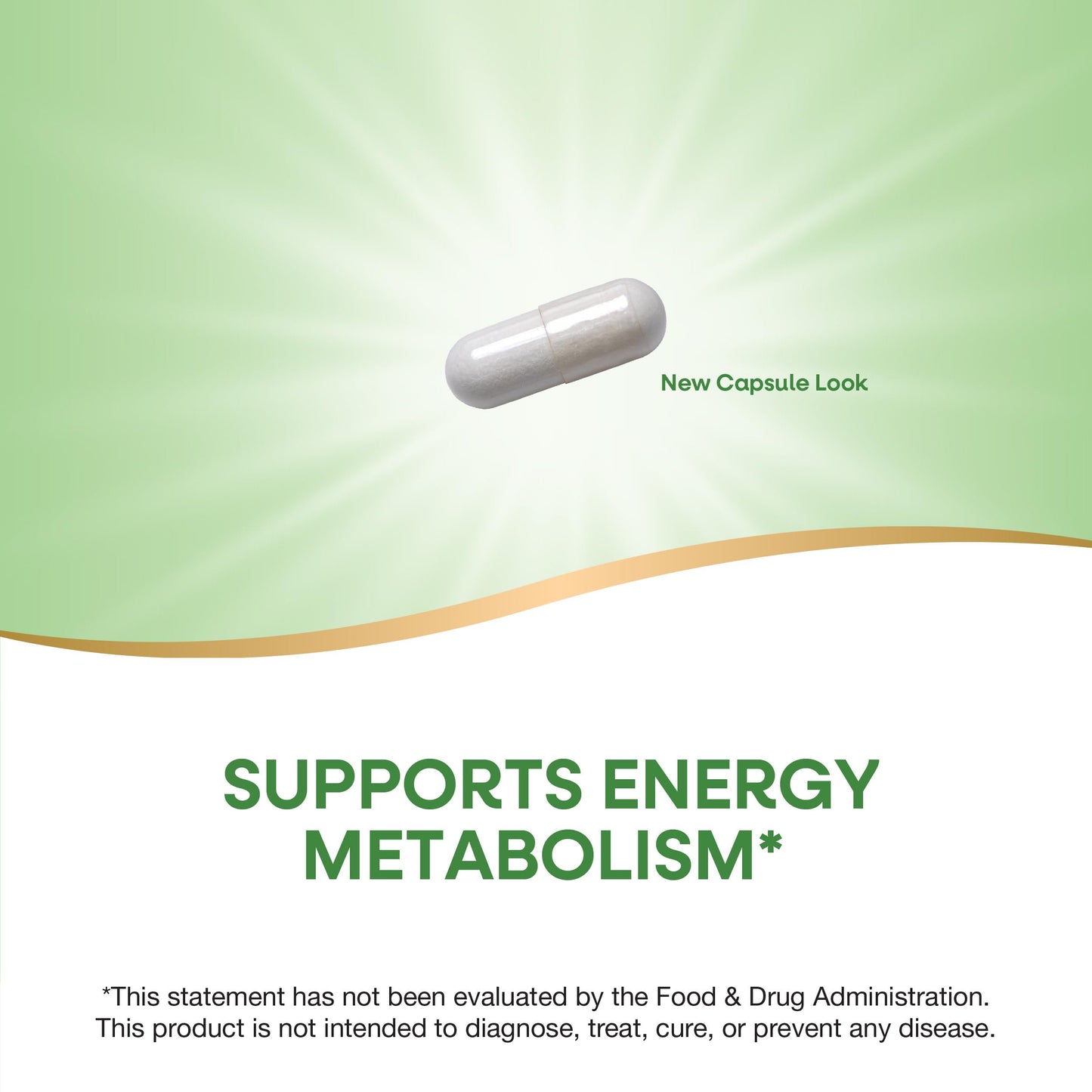 Side view of Nature's Way 7-Keto DHEA 25mg dietary supplement highlights gluten free and vegan icons