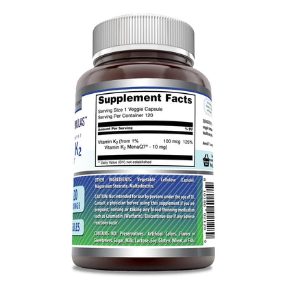 Amazing Formulas Vitamin K2 MK7 authentic imported supplement bottle angle