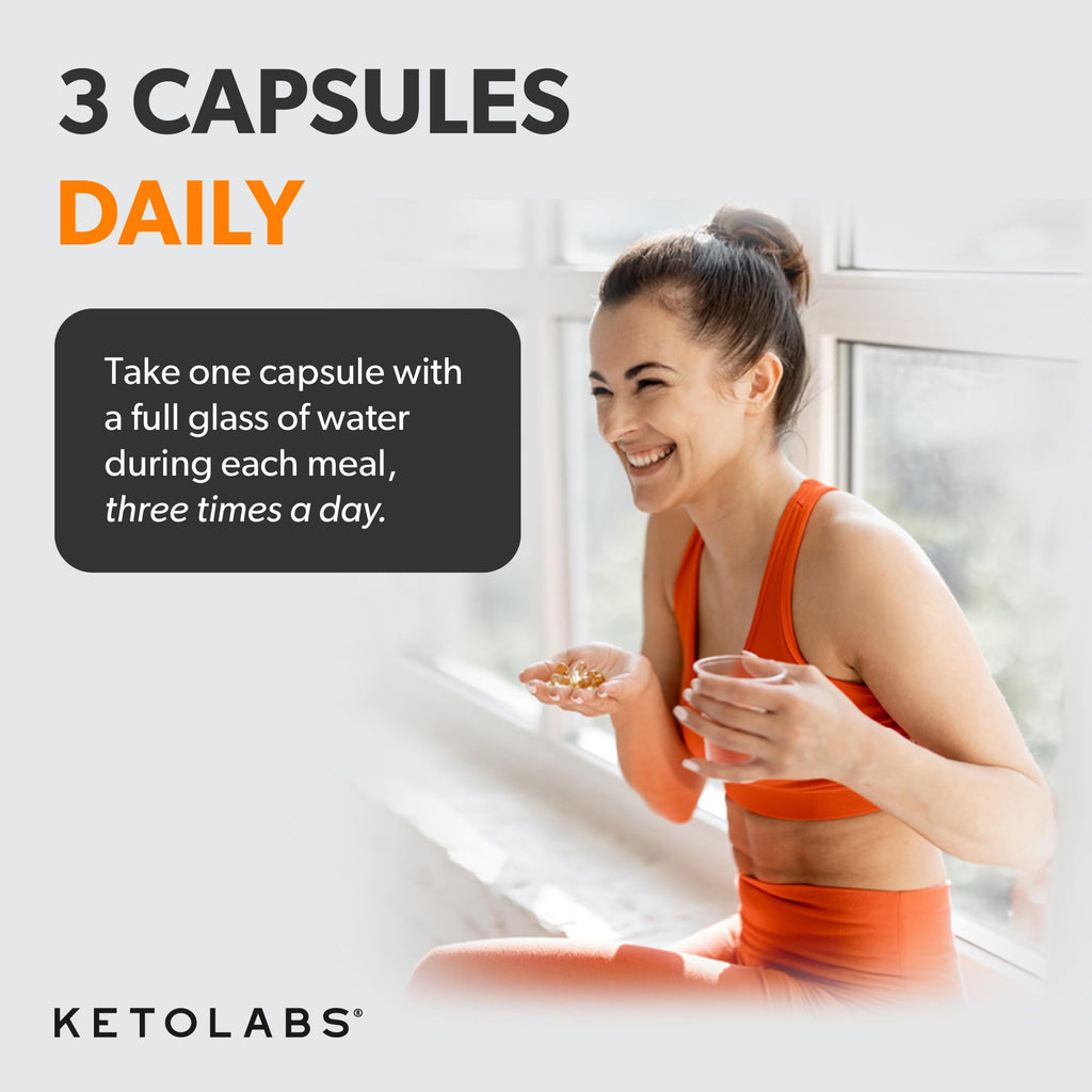Ketolabs Ketocore dietary supplement side profile of bottle