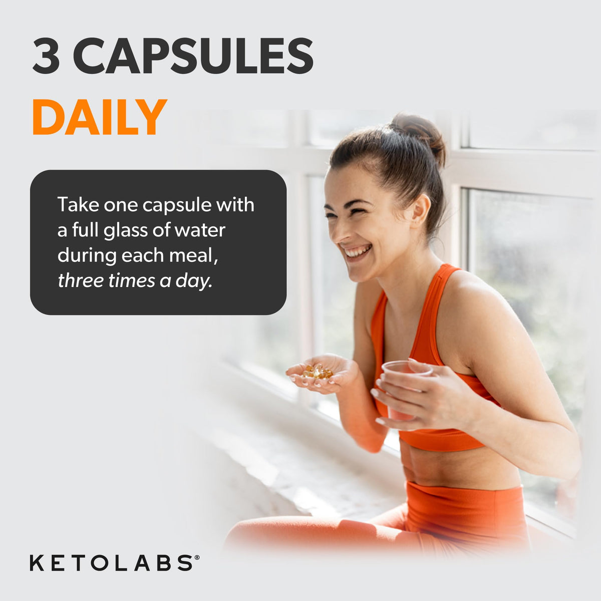 Ketolabs Ketocore dietary supplement side profile of bottle