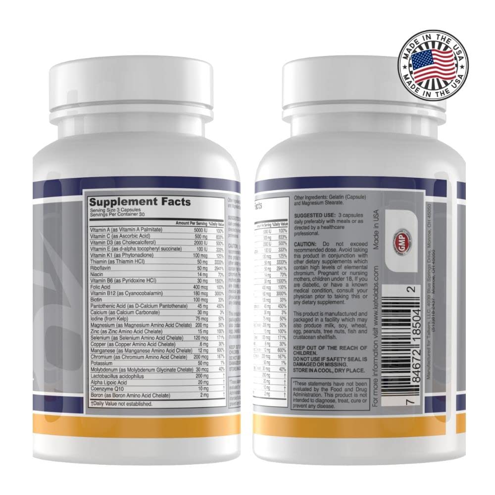 Ketolabs Ketocore keto multivitamin complete packaging overview
