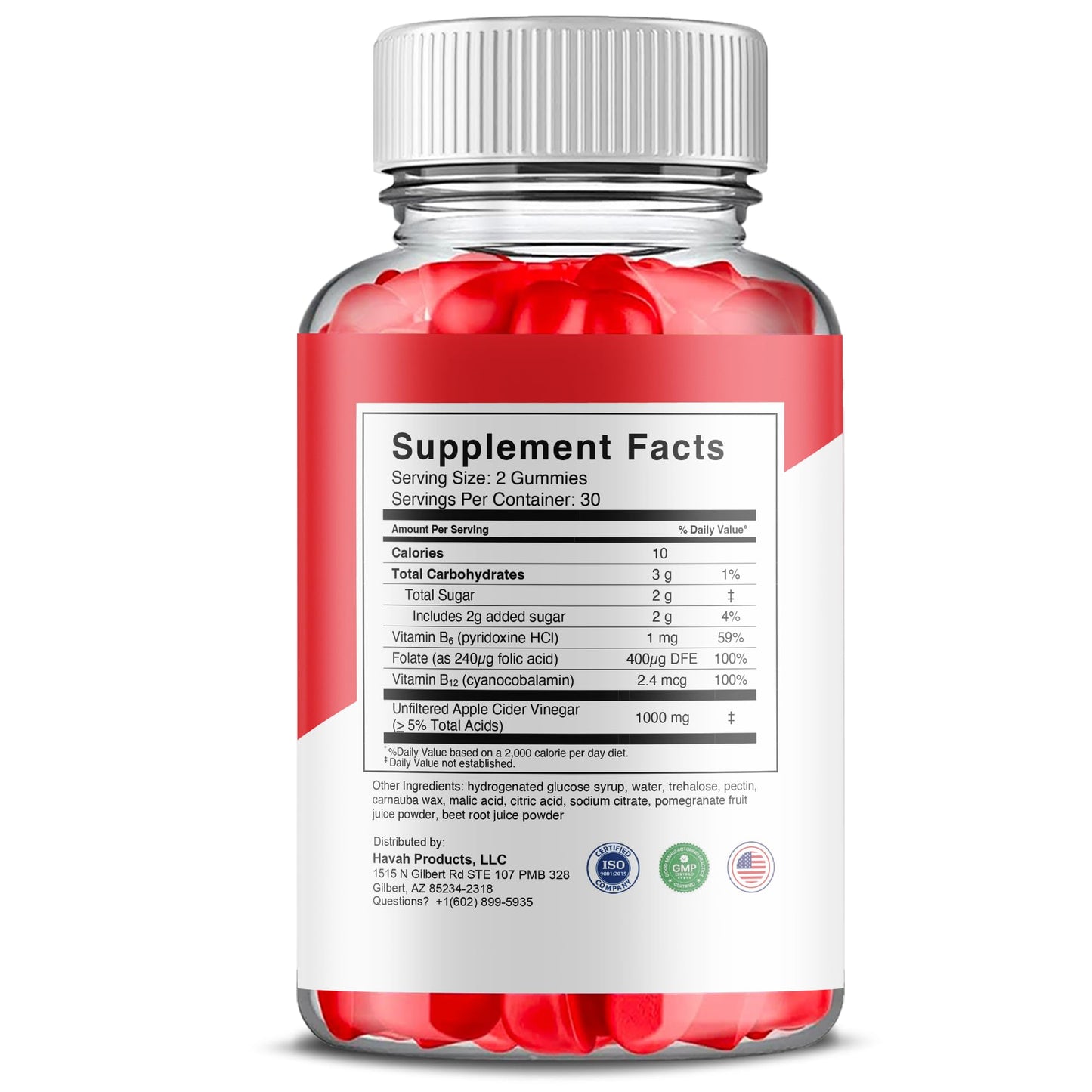 Side view of authentic USA imported BLUE VIBE dietary supplement packaging detail