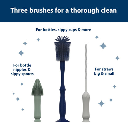 Dr. Brown's long-handled silicone bottle brush for thorough cleaning