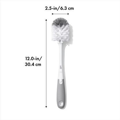 Oxo Tot bottle brush flexible neck reaching inside a bottle