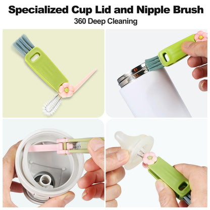 ToGeeKa straw and lid brushes for deep cleaning