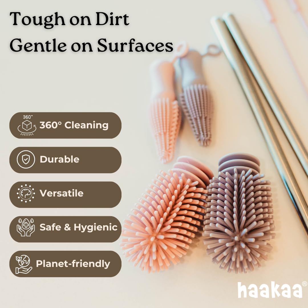 Haakaa multi-purpose brush set for bottles
