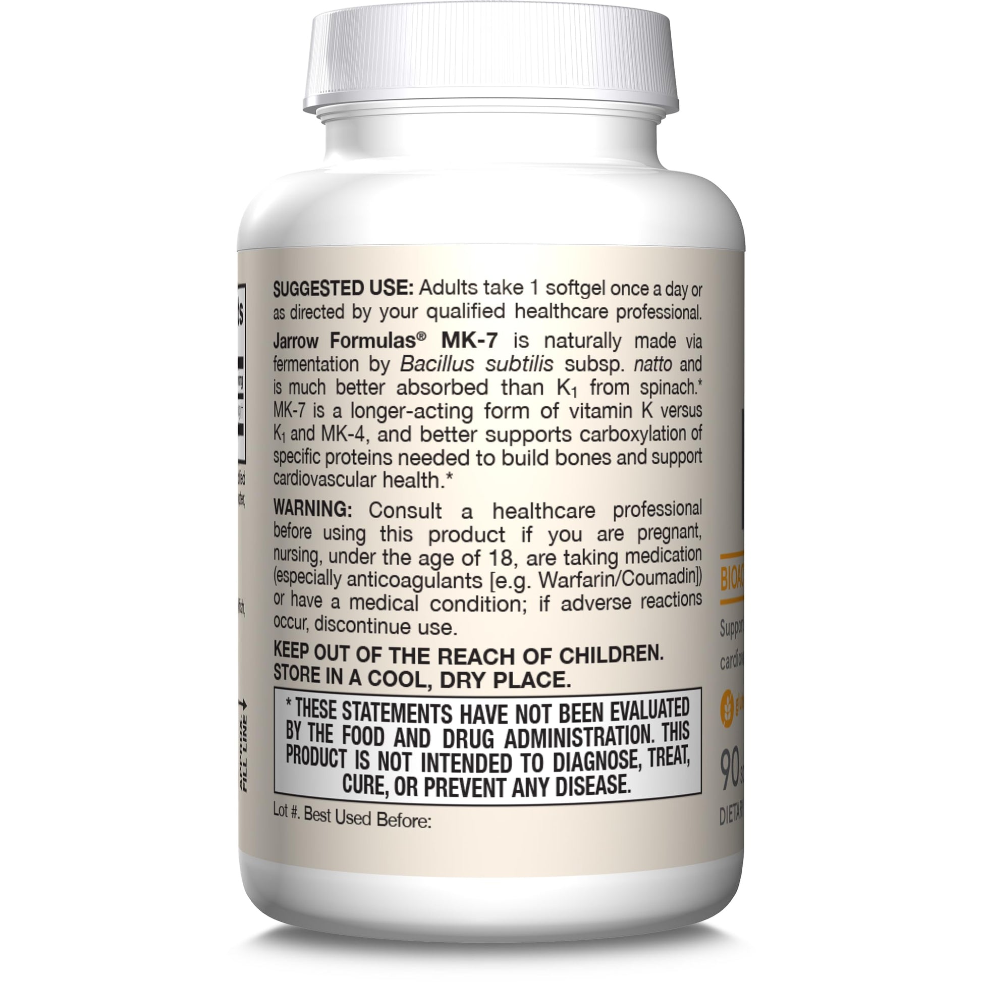 Premium Jarrow Formulas daily Vitamin K2 lifestyle product presentation