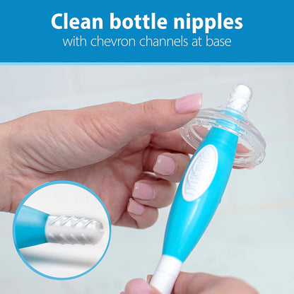 Dr. Brown's baby bottle brush set with suction cup stand