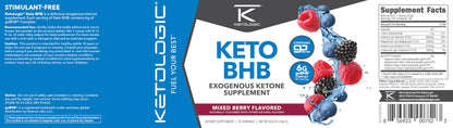 Ketologic Patriot Pop flavored dietary supplement powder bottle ideal for fat burning and focus support.