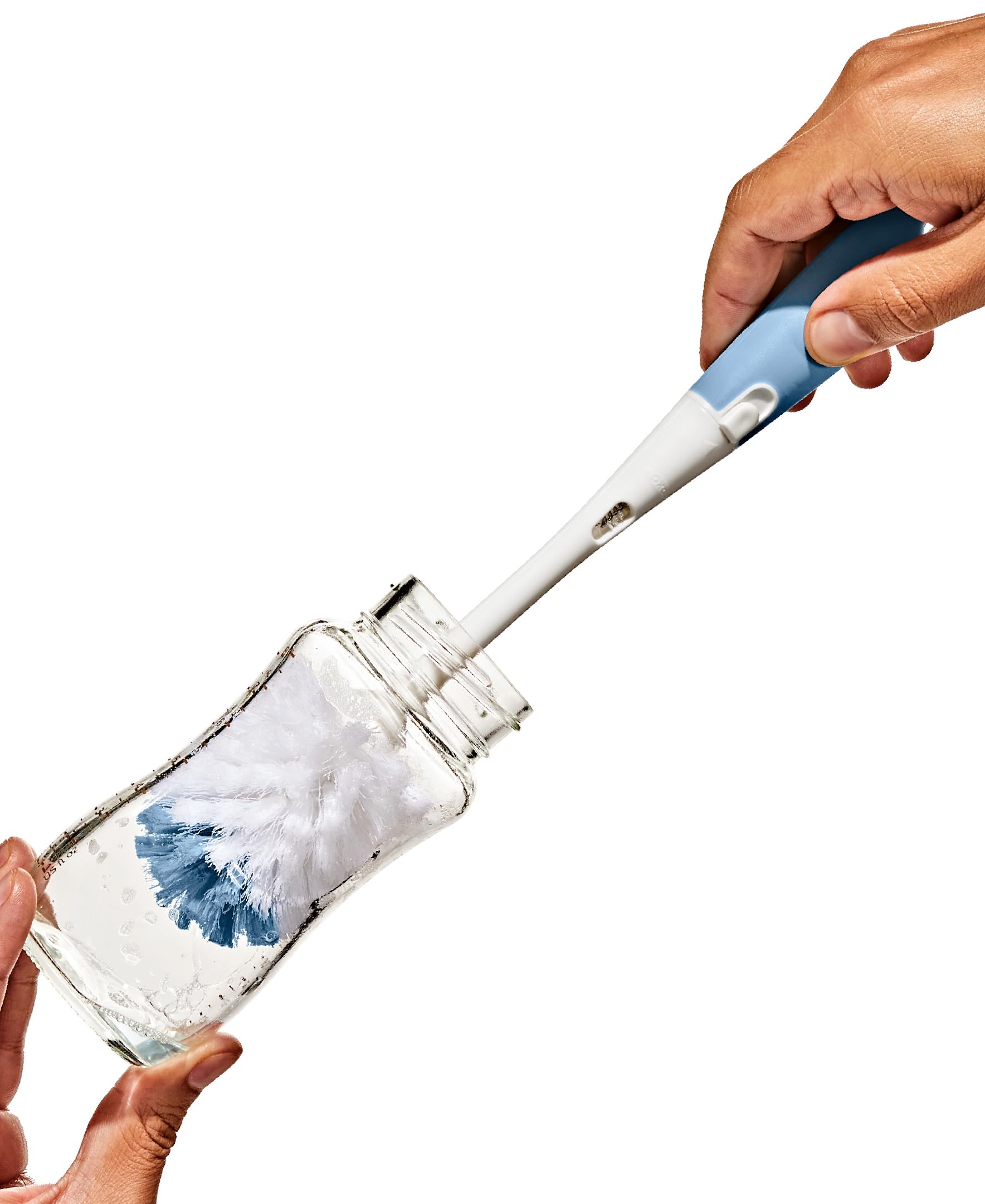 Hidden detail cleaner inside the OXO Tot bottle brush handle
