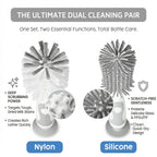 Ariseno baby bottle cleaner set including straw brushes