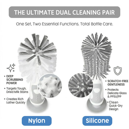 Ariseno baby bottle cleaner set including straw brushes