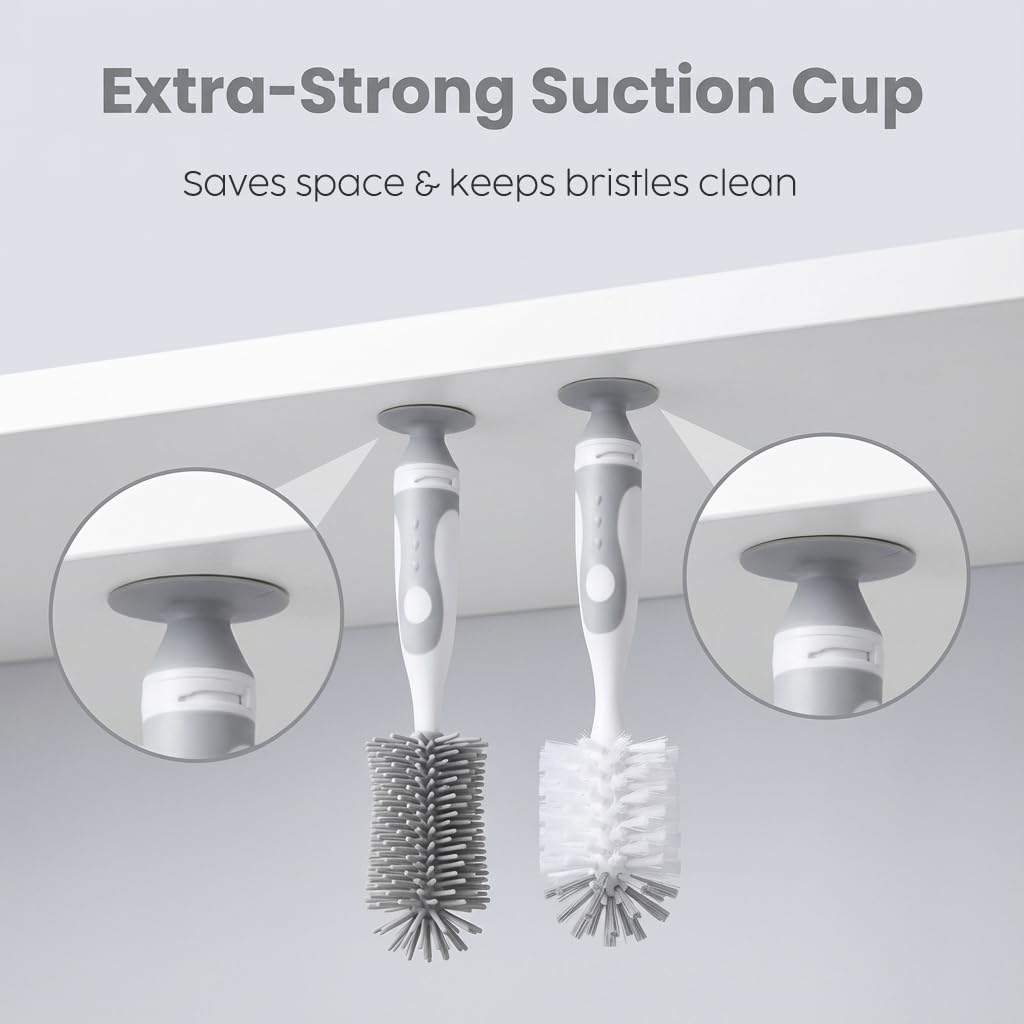 Close up of Ariseno nipple and straw cleaning brushes