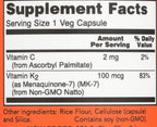 Now Foods MK-7 100 mcg vegan capsules bottle back view