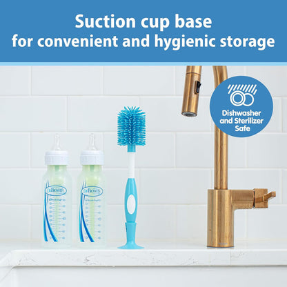 Ergonomic non-slip handle of Dr. Brown's cleaning brush
