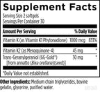 Designs for Health BRF 45 60 softgels container back label