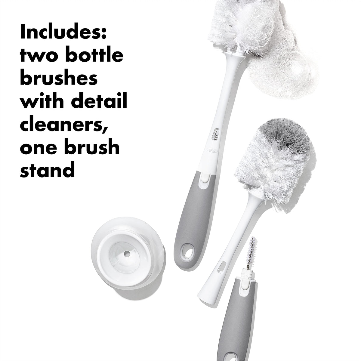 OXO Tot bottle brush 2 pack gray set