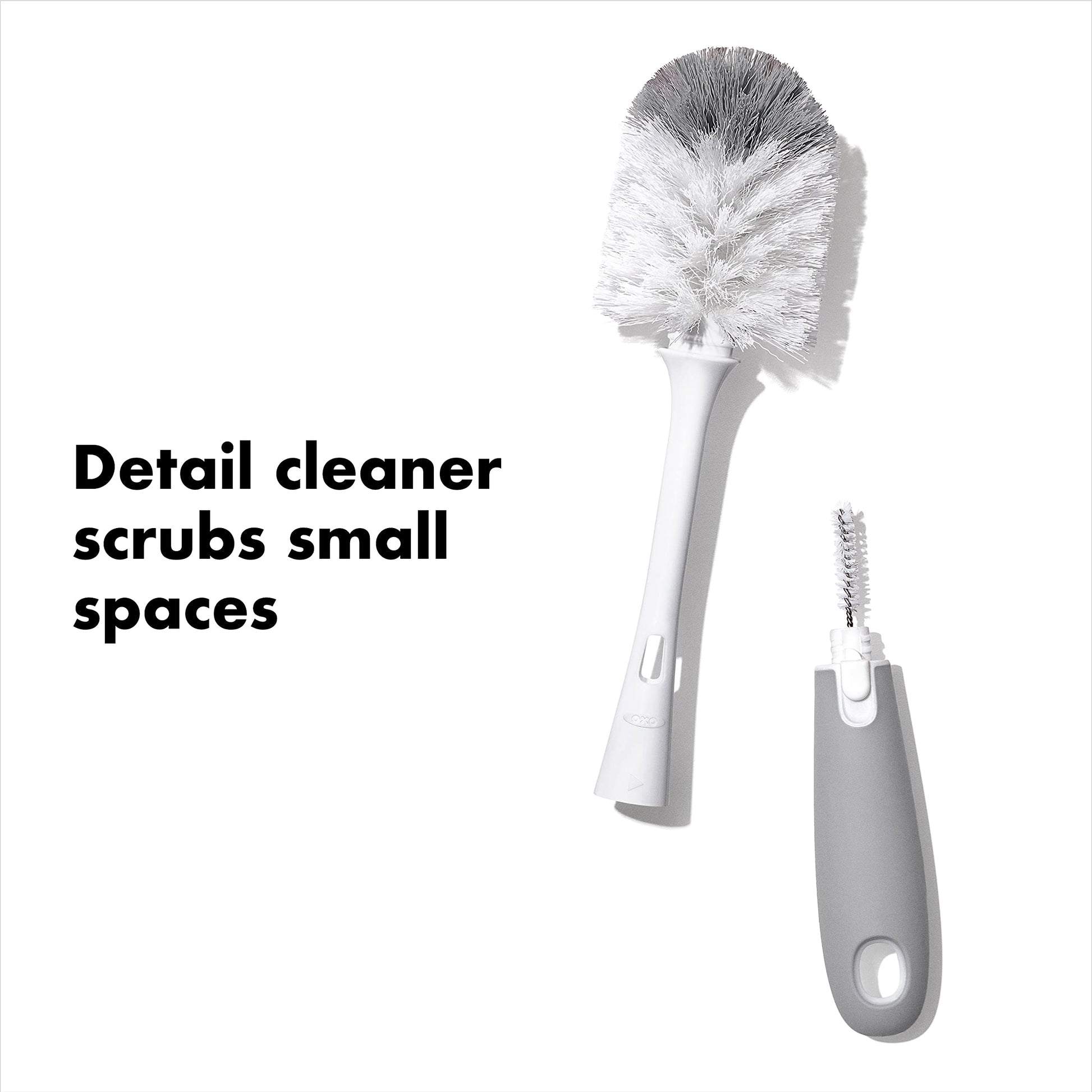 OXO Tot baby bottle cleaning brush with drip stand