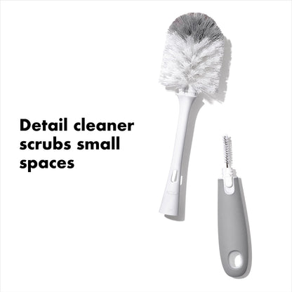 OXO Tot baby bottle cleaning brush with drip stand