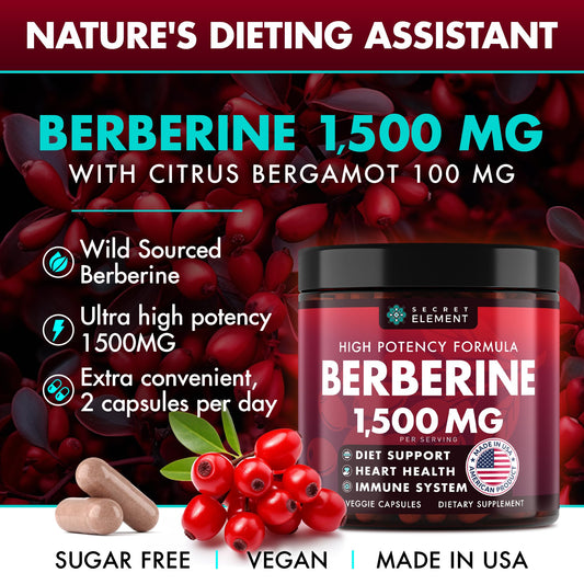 Secret Element Berberine 171 capsules bottle label detail