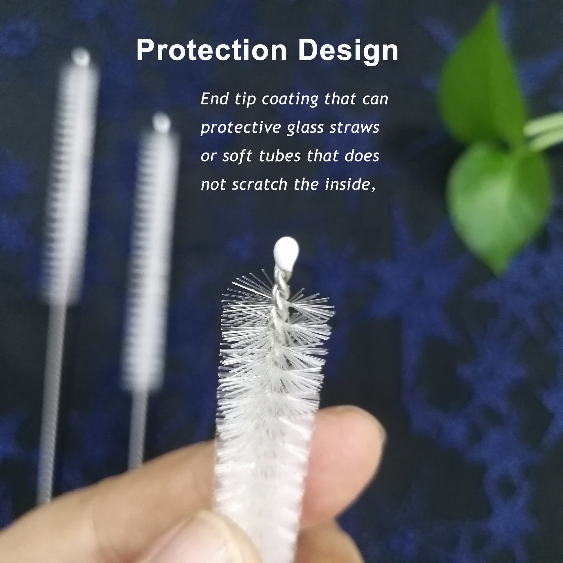 Close up of Beuiciry straw brush protective end tip