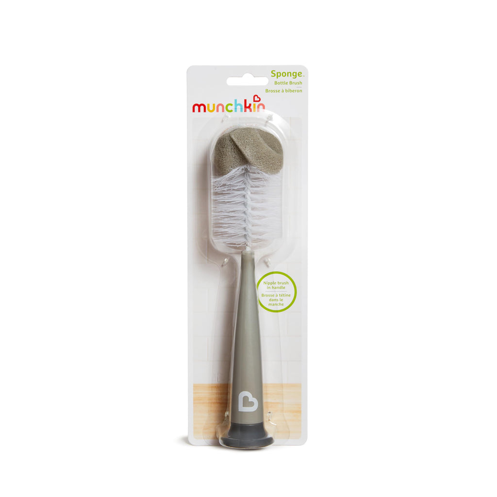 Authentic Munchkin bottle brush packaging grey